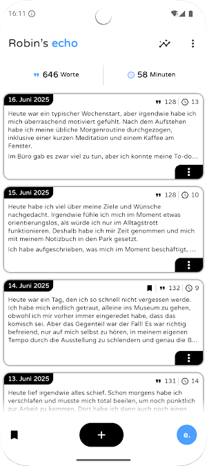 echo. daily journal & language Screenshot 2