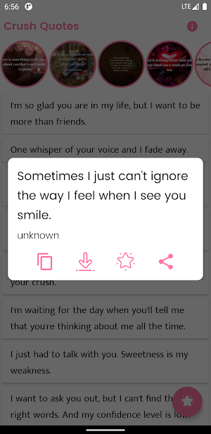 Crush Quotes and Sayings Screenshot 0