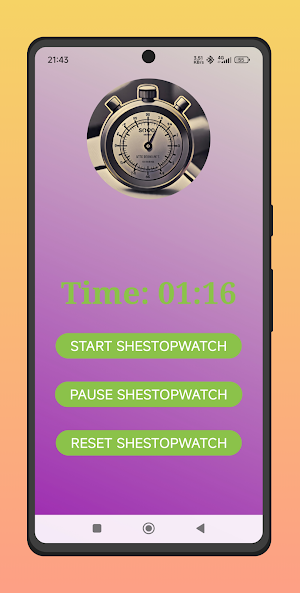 SheStopWatch Screenshot 2