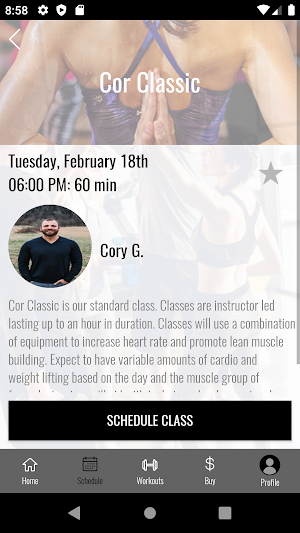 Cor4 Fitness Screenshot 2