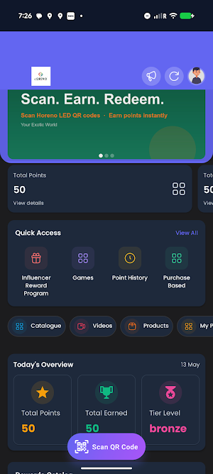Oreno Rewards Loyalty Screenshot 1