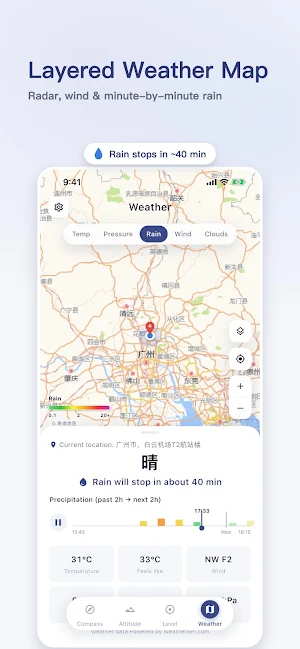Compass -  Weather, Altimeter Screenshot 3