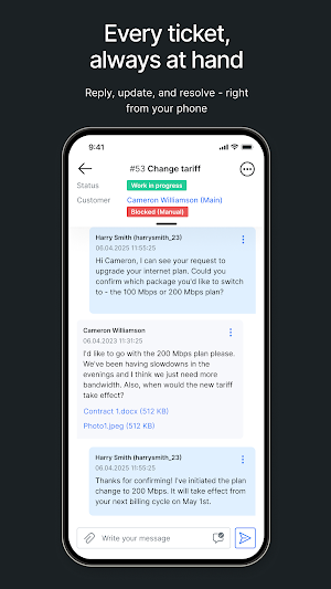 Splynx CommsApp Screenshot 2