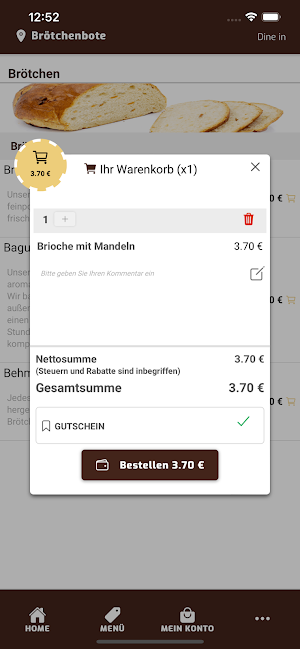 Brötchenbote Online Screenshot 3