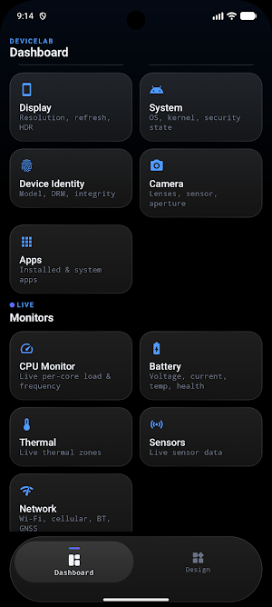 DeviceLab: Device Info Test Screenshot 0