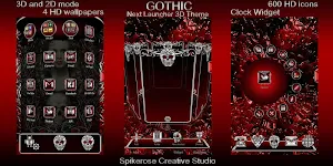 Gothic 3D Next Launcher Theme Screenshot 1