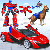 Police Dog Drone Robot Car