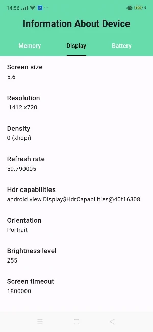 Device Information Screenshot 1