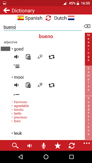 Dutch - Spanish : Dictionary & Education Screenshot 1