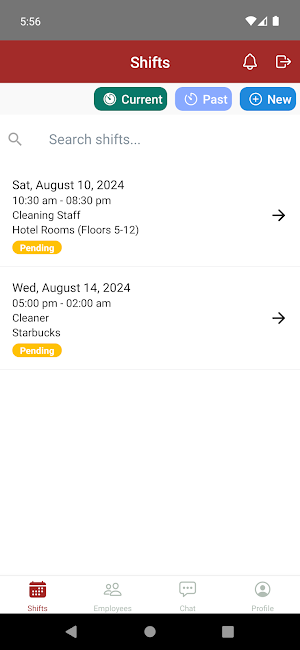 Admin PTOC Scheduling Screenshot 1