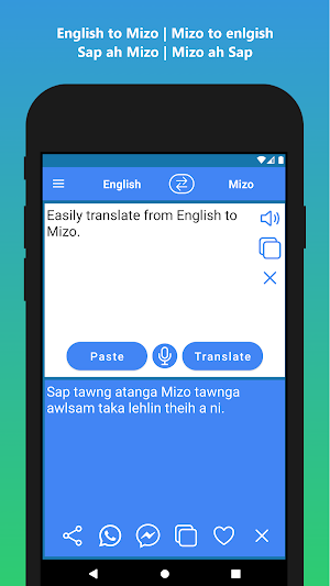 English to Mizo Translator app Screenshot 1