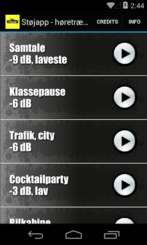 Støjapp Screenshot 0