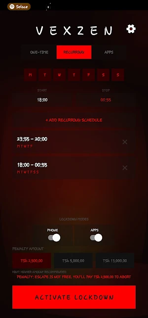 VexZen : Apps & Phone Lockdown Screenshot 3