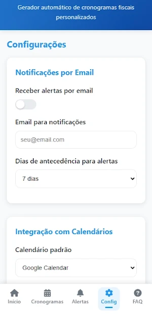 Gerador de Cronograma Fiscal Screenshot 3