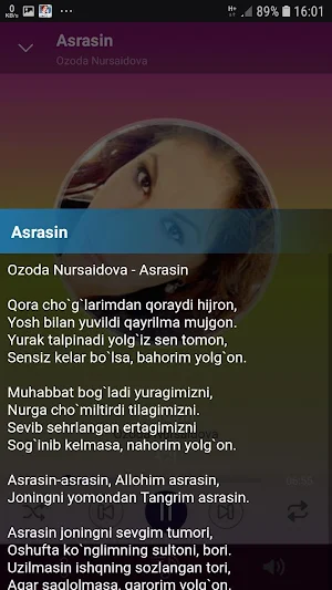 Ozoda Nursaidova qo'shiqlari Screenshot 3