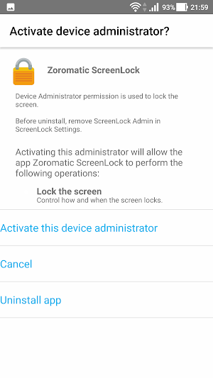 Zoromatic ScreenLock Screenshot 2
