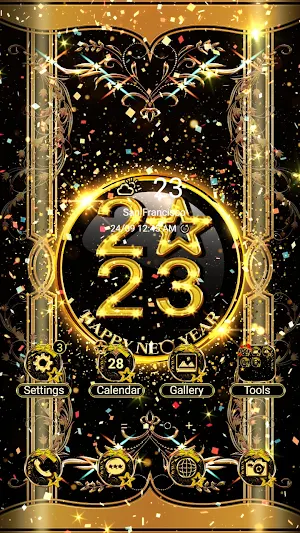 Dark Gold New Year - Wallpaper Screenshot 0