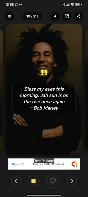 Bob Marley Quotes & Quiz Screenshot 0