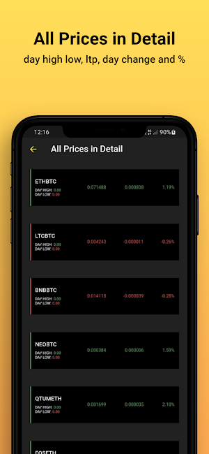 Binance Latest Prices Screenshot 3