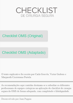 Checklist Cirurgia Segura OMS Screenshot 0