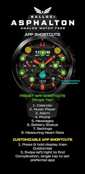 BALLOZI Asphalton Watch Face Screenshot 2