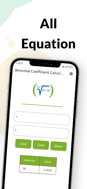 Binomial Coefficient Calc Screenshot 2