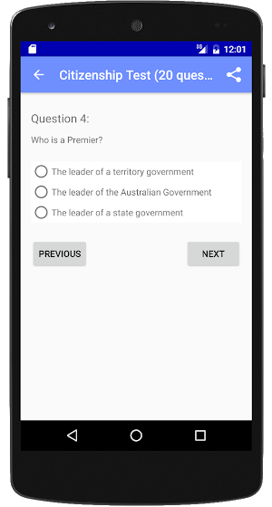 Australian Citizenship Test Screenshot 1