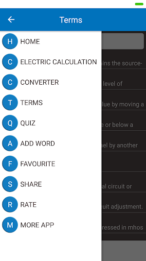 Electrical calculation & Terms Screenshot 1