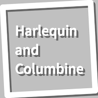 Book, Harlequin and Columbine