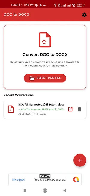 DOC to DOCX Converter Screenshot 2
