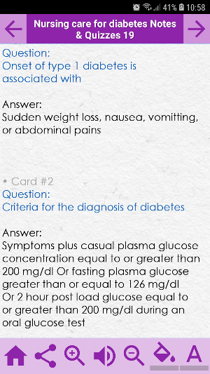 Nursing care for diabetes: Exa Screenshot 2