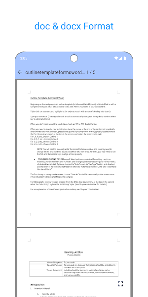 Word One - DOC & DOCX Reader Screenshot 1