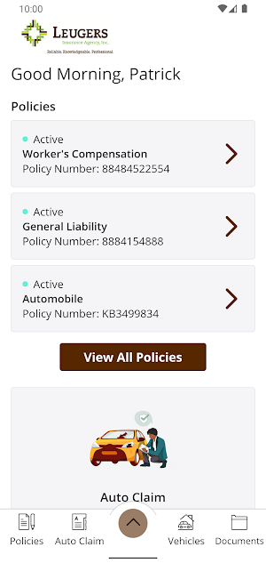 Leugers Insurance Mobile Screenshot 1