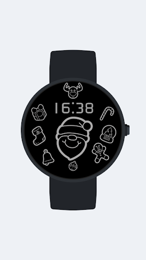 Merry Christmas Digital Watch Face Screenshot 1