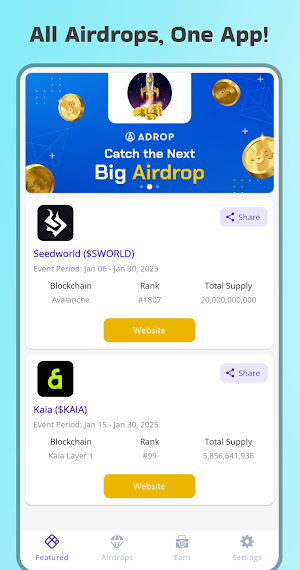 Adrop - Crypto Airdrop App Screenshot 0