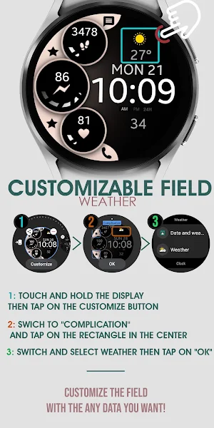 Pink Gold Digital Watch Face screenshot 5