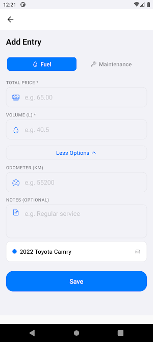 Gas Tracker & Mileage Log Screenshot 3