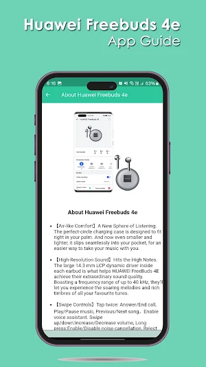 Huawei Freebuds 4e App Guide Screenshot 1