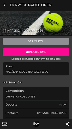 DYNVSTX PADEL OPEN Screenshot 1