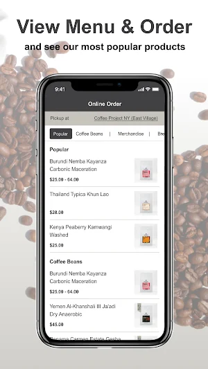 Coffee Project NY Screenshot 1