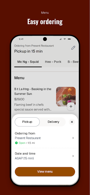Present Restaurant Screenshot 2