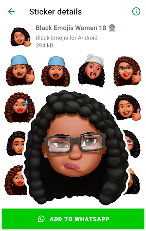 Memoji Black People Stickers Screenshot 3
