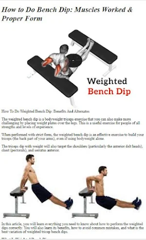 How to Do Bench Dips Workout Screenshot 0