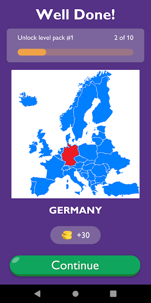 Guess European Country On Map Screenshot 1