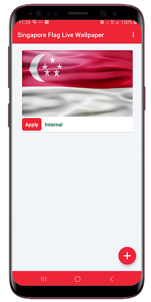 Singapore Flag Live Wallpaper Screenshot 0