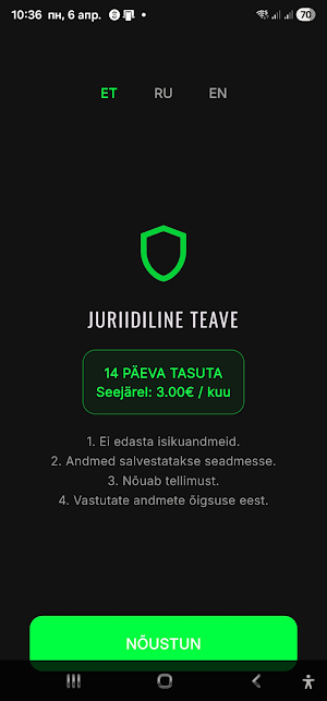 Inexis Sõidupäevik Screenshot 0