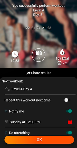 Burpee workout program BeStronger Screenshot 1