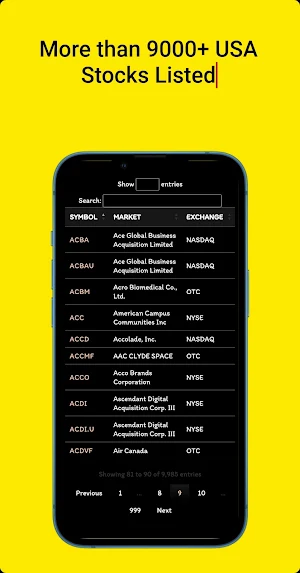 Stock Strength NYSE NASDAQ OTC Screenshot 1