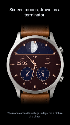 Lunette Moon Phase Watch Face Screenshot 2