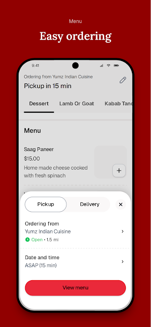 Yumz Indian Cuisine Screenshot 2